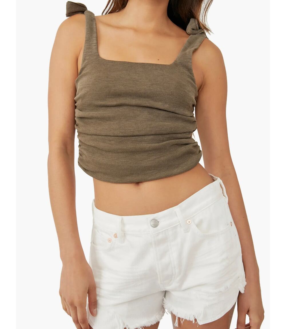 NWT Free People Boulevard Cotton Crop Top Women's Size Small Boho Casual